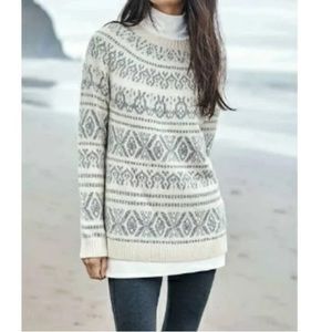 J. Jill Allover Fair Isle Pullover Sweater